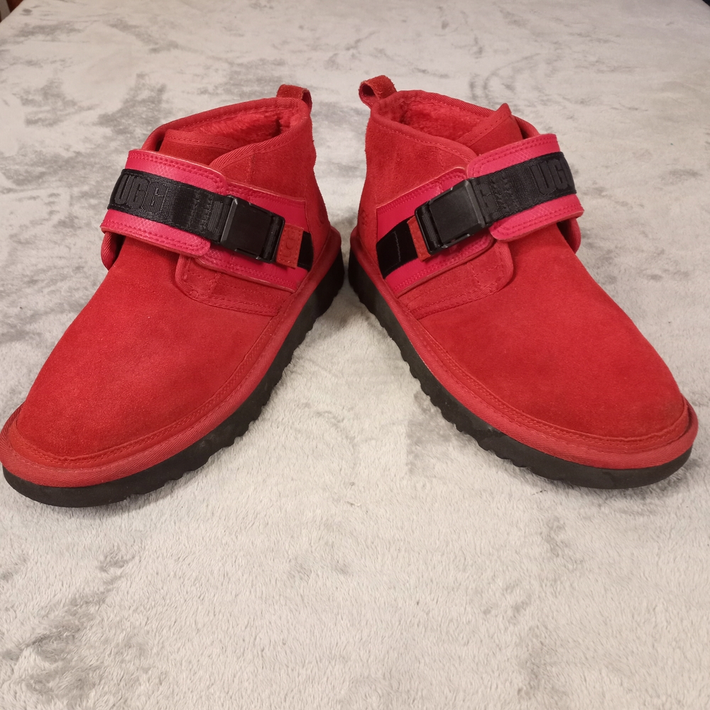 UGG Neumel Snapback Chukka Red Boots Sherpa Wool - Men’s Size 9 - Picture 4 of 16